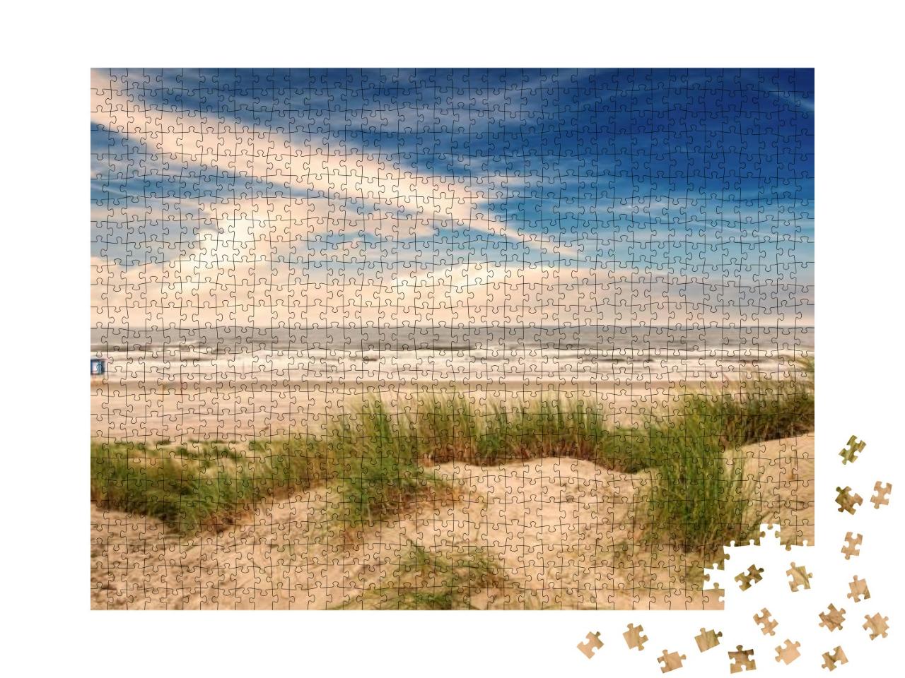 Puzzle 1000 Teile „Dünenstrandlandschaft auf der Nordseeinsel Langeoog, Deutschland“