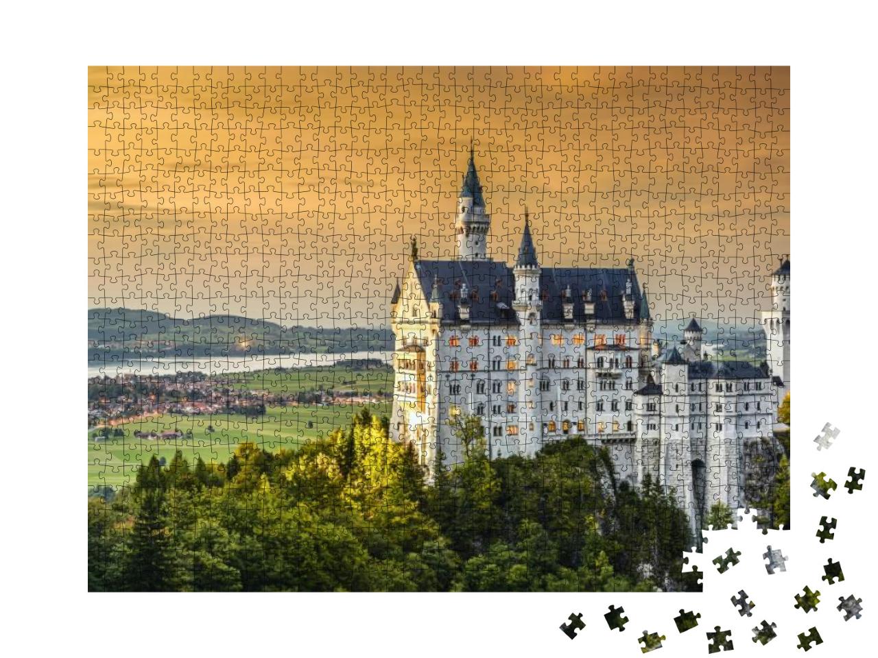 Puzzle 1000 Teile „Schloss Neuschwanstein, Bayern, Deutschland“