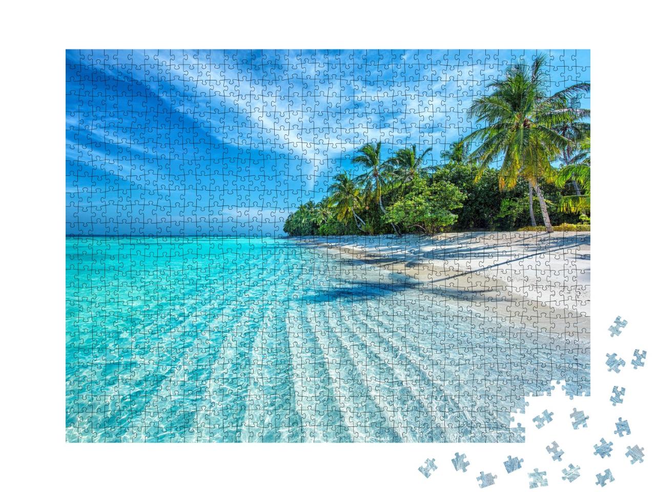 Puzzle 1000 Teile „Tropischer Strand auf den Malediven“