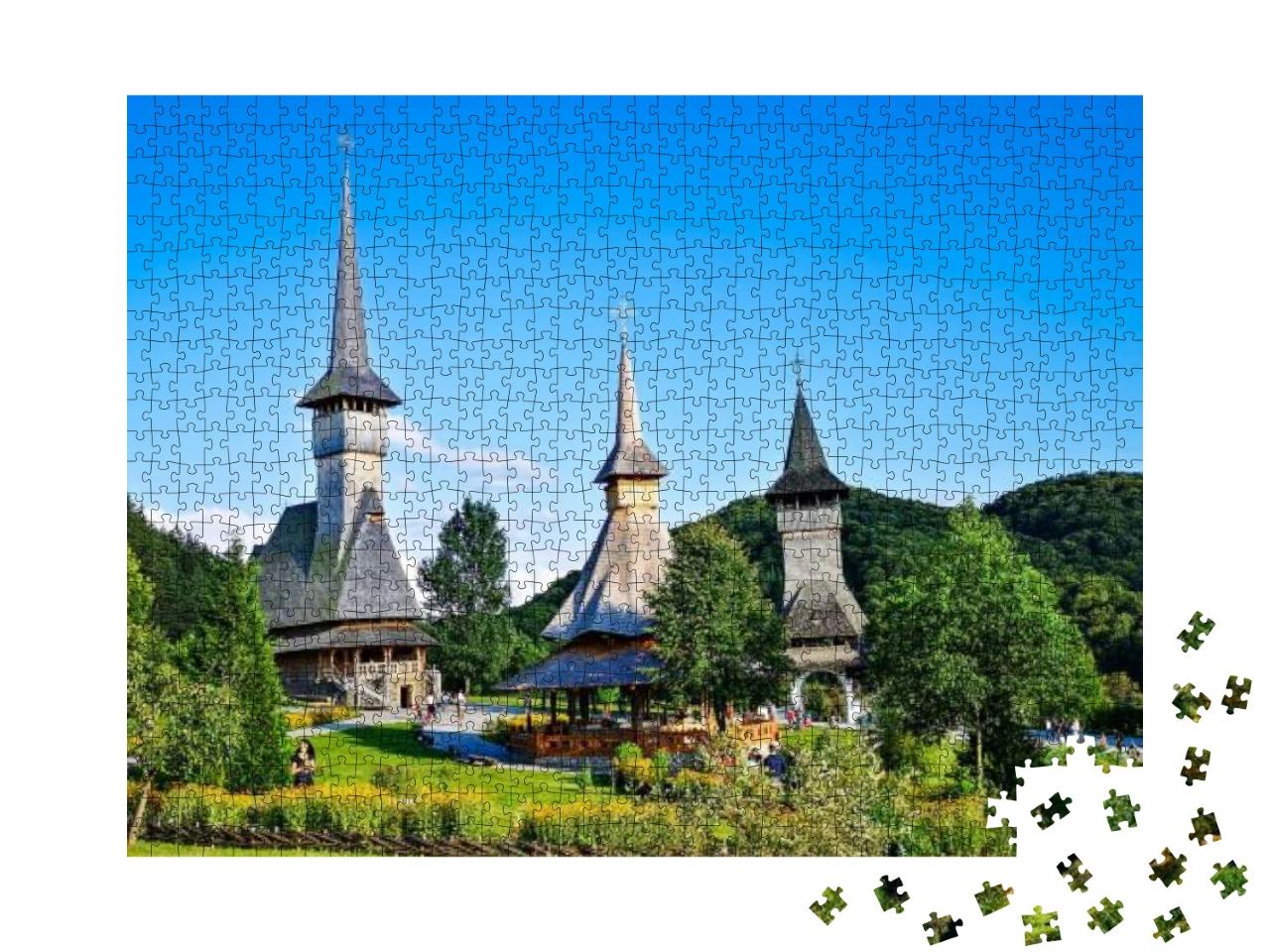 Puzzle 1000 Teile „Barsana-Kloster im Gebiet Maramures, Rumänien“