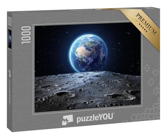 Puzzle 1000 Teile „Blick vom Mond auf die Erde “