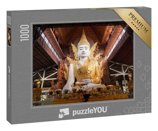 Puzzle 1000 Teile „Riesige Statue des sitzenden Bhudda, Ngahtatgyi-Buddha-Tempel, Myanmar“