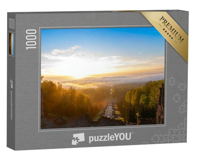 Puzzle 1000 Teile „Sonnenaufgang über Kassel, Deutschland“