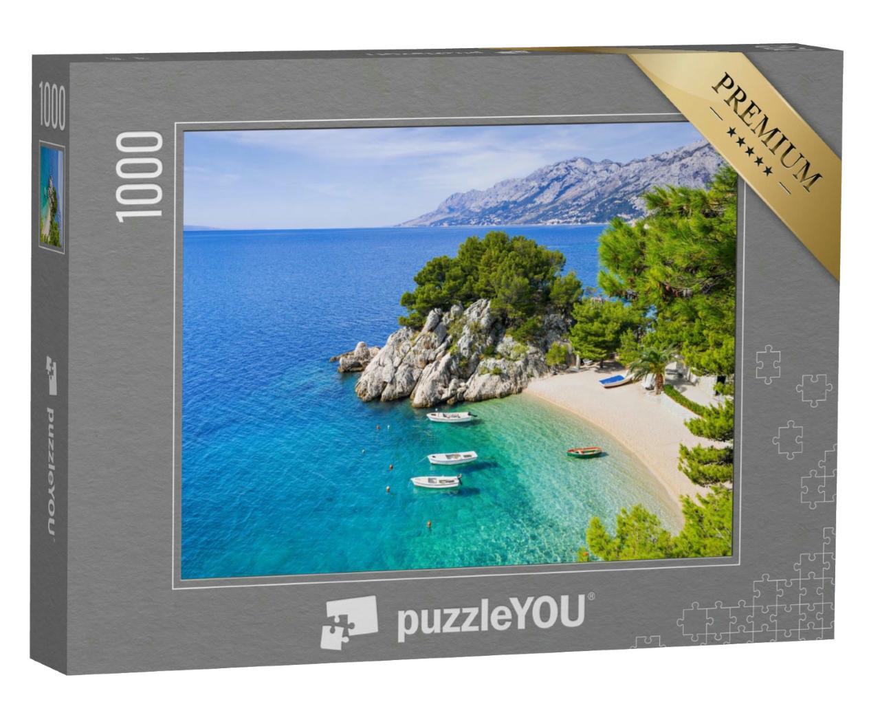 Puzzle 1000 Teile „Wunderschöner Strand: Makarska Riviera, Kroatien“
