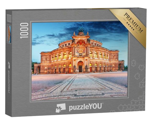 Puzzle 1000 Teile „Berühmte Semperoper in Dresden, Deutschland“
