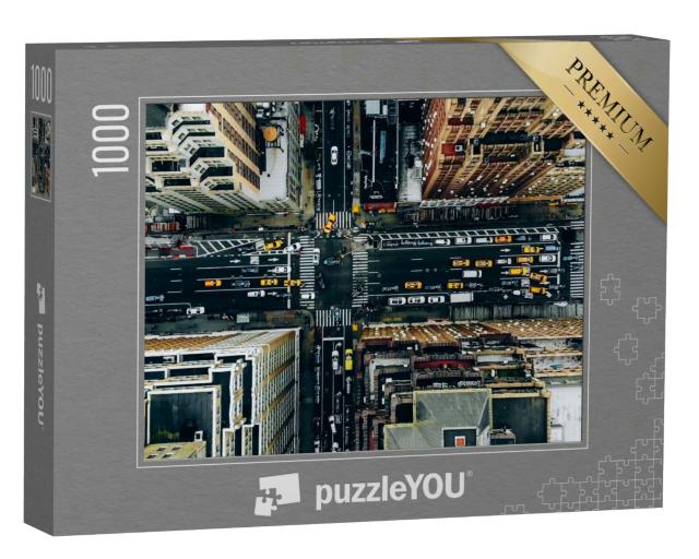 Puzzle 1000 Teile „Luftaufnahme von New York Downtown“