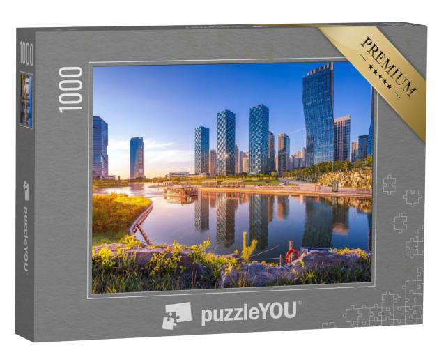 Puzzle 1000 Teile „Central Park in Songdo City, Seoul“