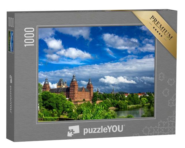 Puzzle 1000 Teile „Malerisches Schloss Johannisburg in Aschaffenburg, Deutschland“