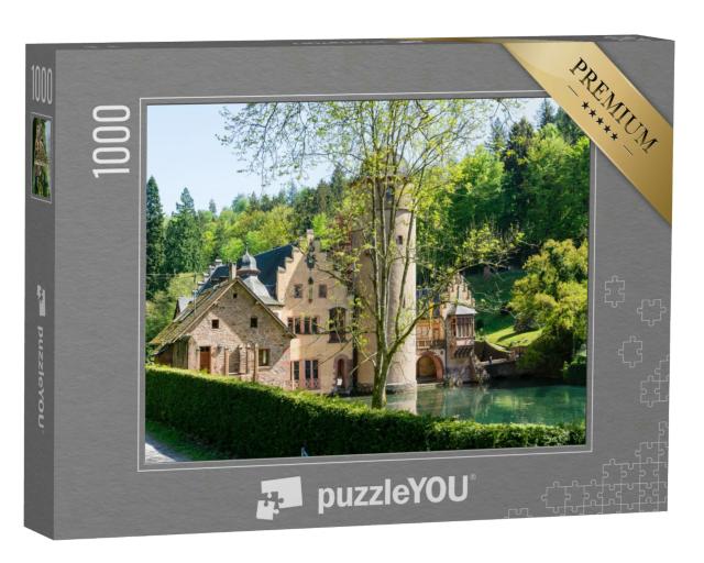 Puzzle 1000 Teile „Malerisches Schloss Mespelbrunn in Bayern“