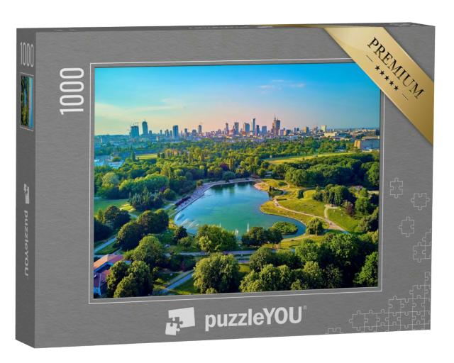 Puzzle 1000 Teile „Warschau: ein Abend an der Mokotowskie im Juni, Polen“
