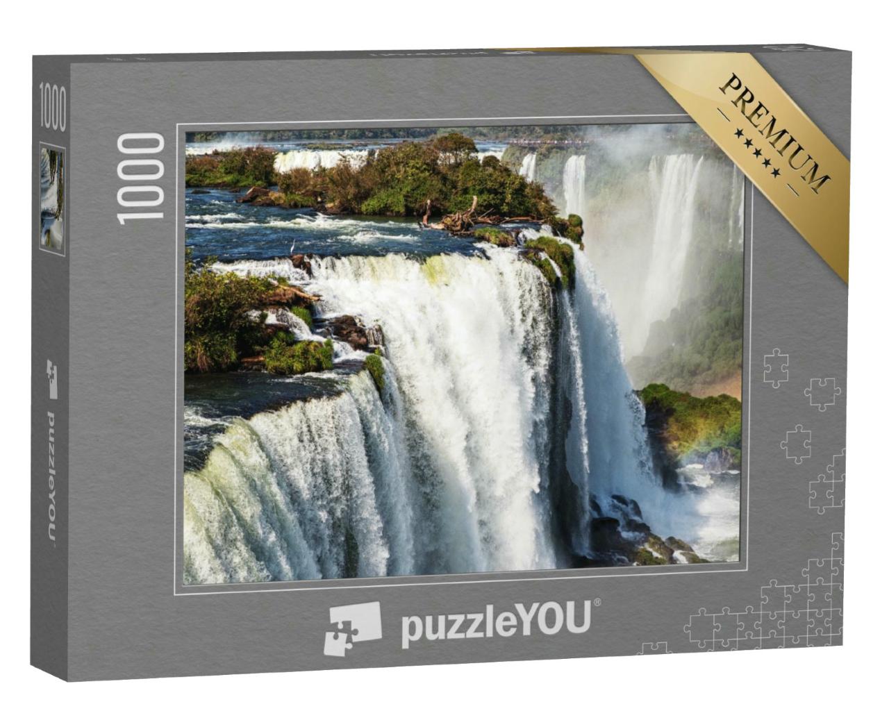 Puzzle 1000 Teile „Riesige Wasserfälle: Iguazu-Nationalpark, UNESCO-Weltkulturerbe, Argentinien“