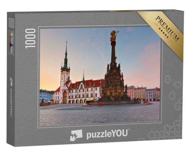Puzzle 1000 Teile „Rathaus und Dreifaltigkeitssäule in Altstadt von Olomouc, Tschechische Republik“
