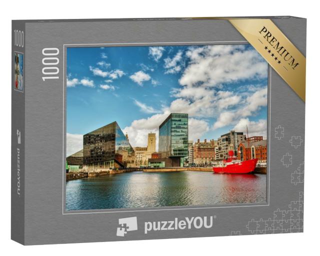 Puzzle 1000 Teile „Gebäude am Mersey in Liverpool, England“