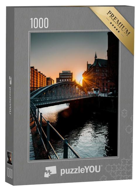 Puzzle 1000 Teile „Historisches Hafenviertel Speicherstadt in Hamburg“