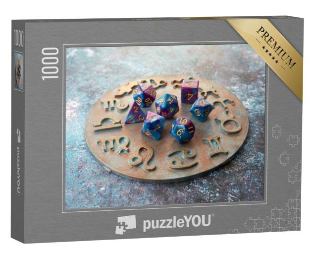 Puzzle 1000 Teile „Horoskopkreis mit Wahrsagewürfeln“