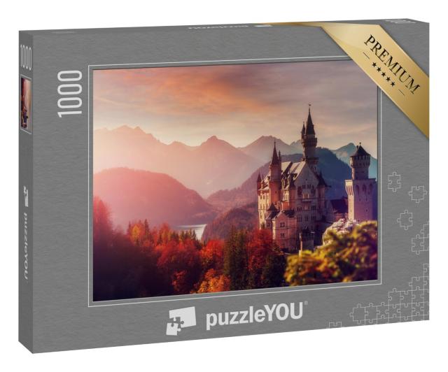 Puzzle 1000 Teile „Majestätisches Schloss Neuschwanstein, Bayern, Deutschland“