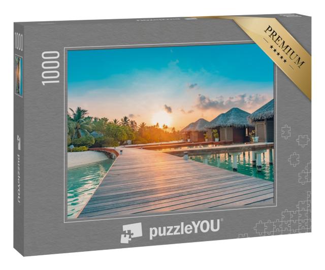 Puzzle 1000 Teile „Sonnenuntergang auf den Malediven“
