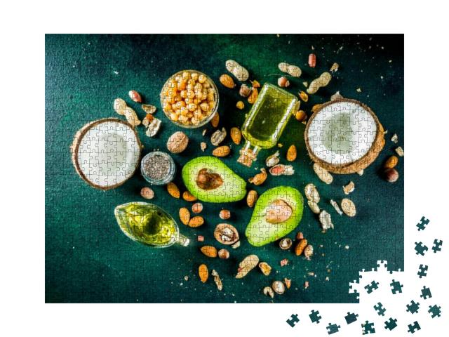 Puzzle 1000 Teile „Gesunde und hochwertige Fettlieferanten: Avocado & Co.“