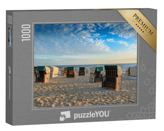 Puzzle 1000 Teile „Strandkörbe am Strand der Insel Usedom, Deutschland“