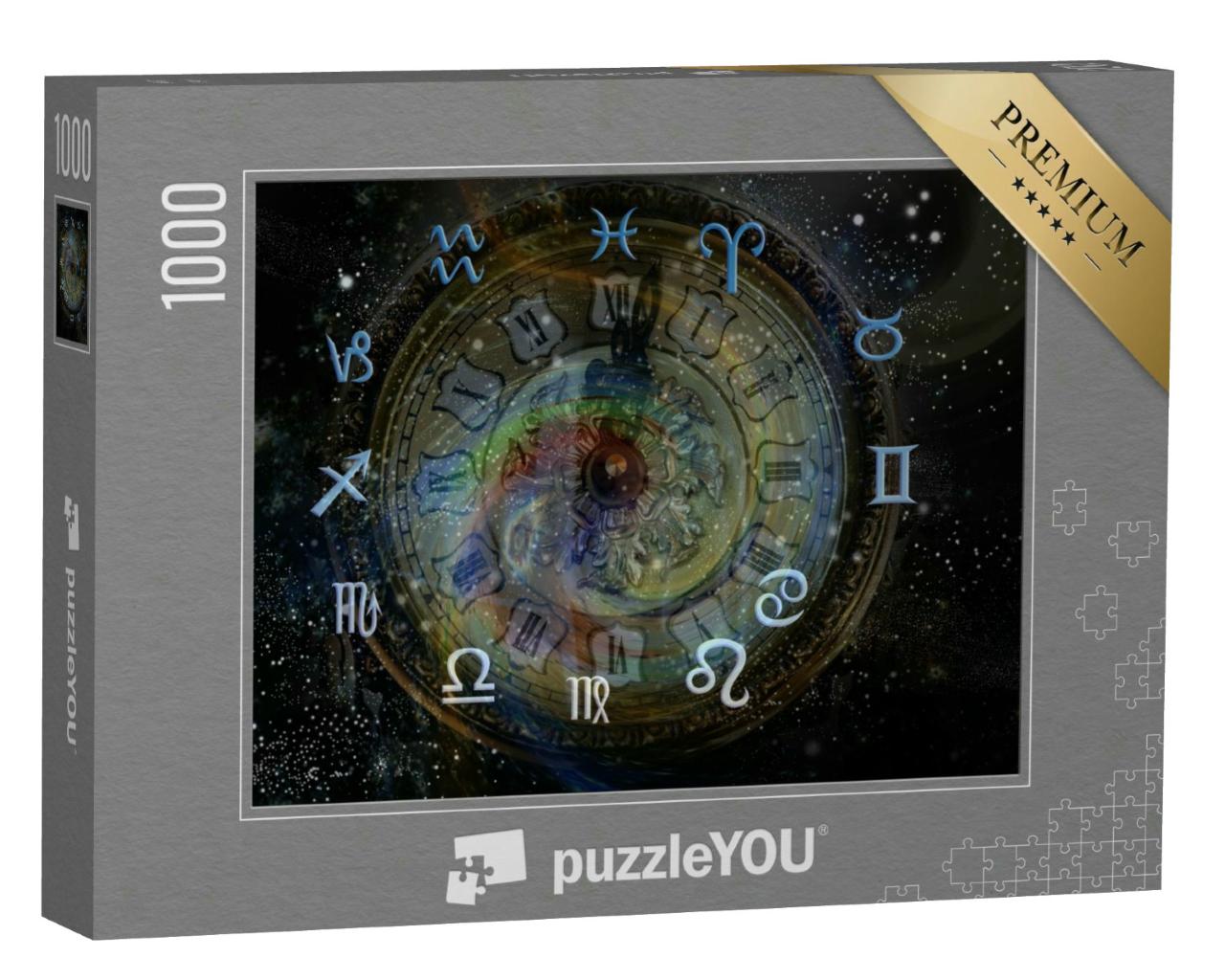 Puzzle 1000 Teile „Astrologie, zwölf Tierkreiszeichen“
