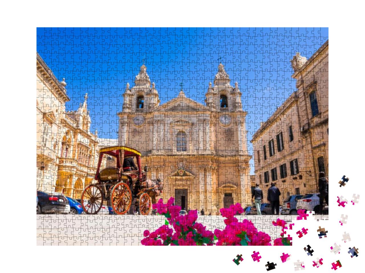 Puzzle 1000 Teile „Kathedrale Saint Paul in Mdina, Malta“