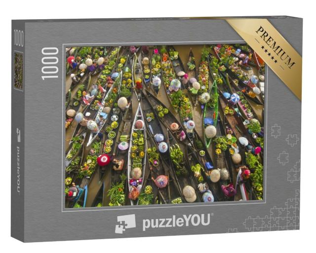 Puzzle 1000 Teile „Schwimmender Markt“