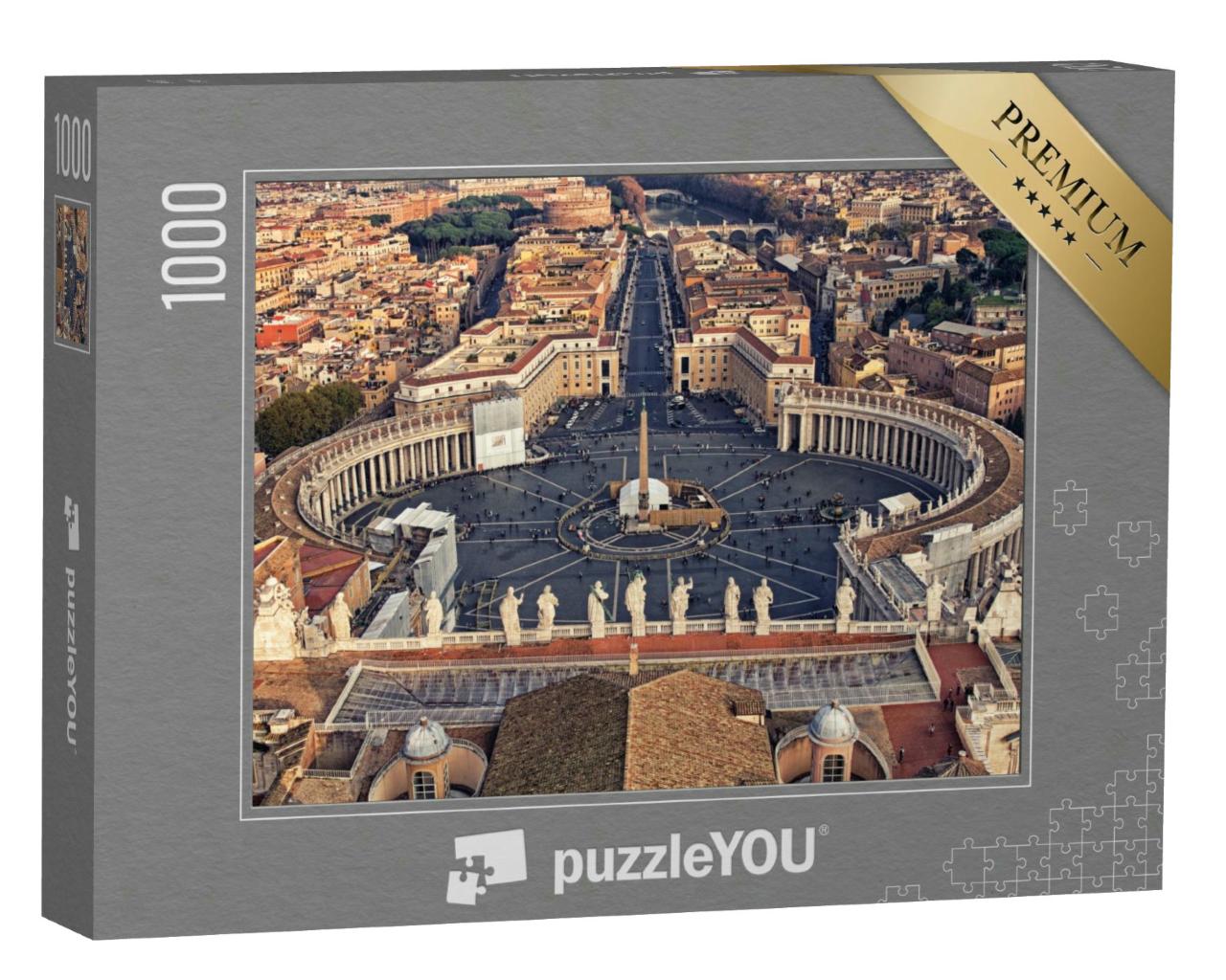 Puzzle 1000 Teile „Blick auf die Piazza San Pietro in der Vatikanstadt“