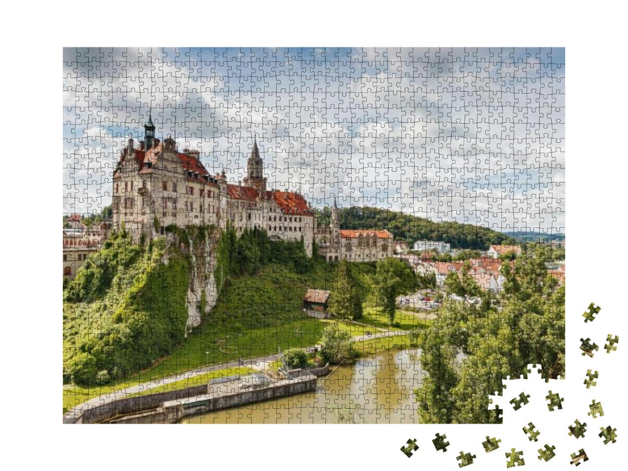 Puzzle 1000 Teile „Imposantes Schloss in Sigmaringen am Neckar, Baden-Württemberg“