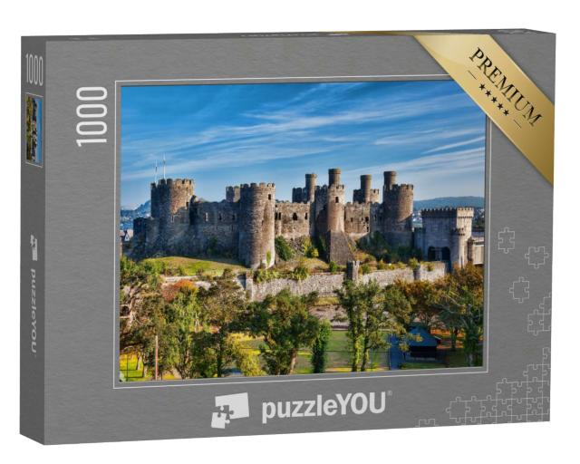 Puzzle 1000 Teile „Berühmte Burg Conwy Castle in Wales, Vereinigtes Königreich“