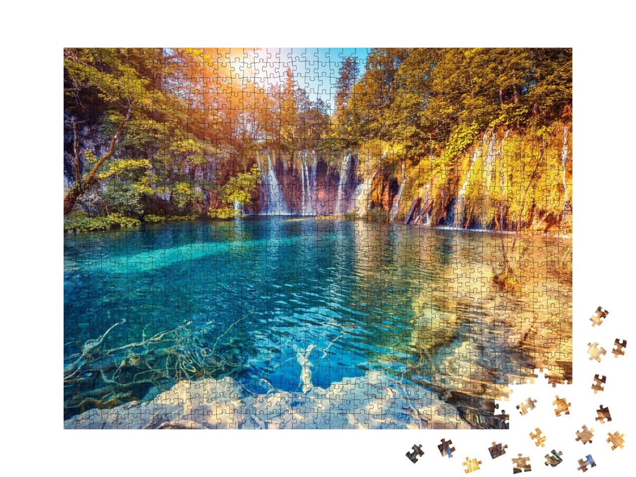 Puzzle 1000 Teile „Nationalpark Plitvicer Seen, Kroatien“