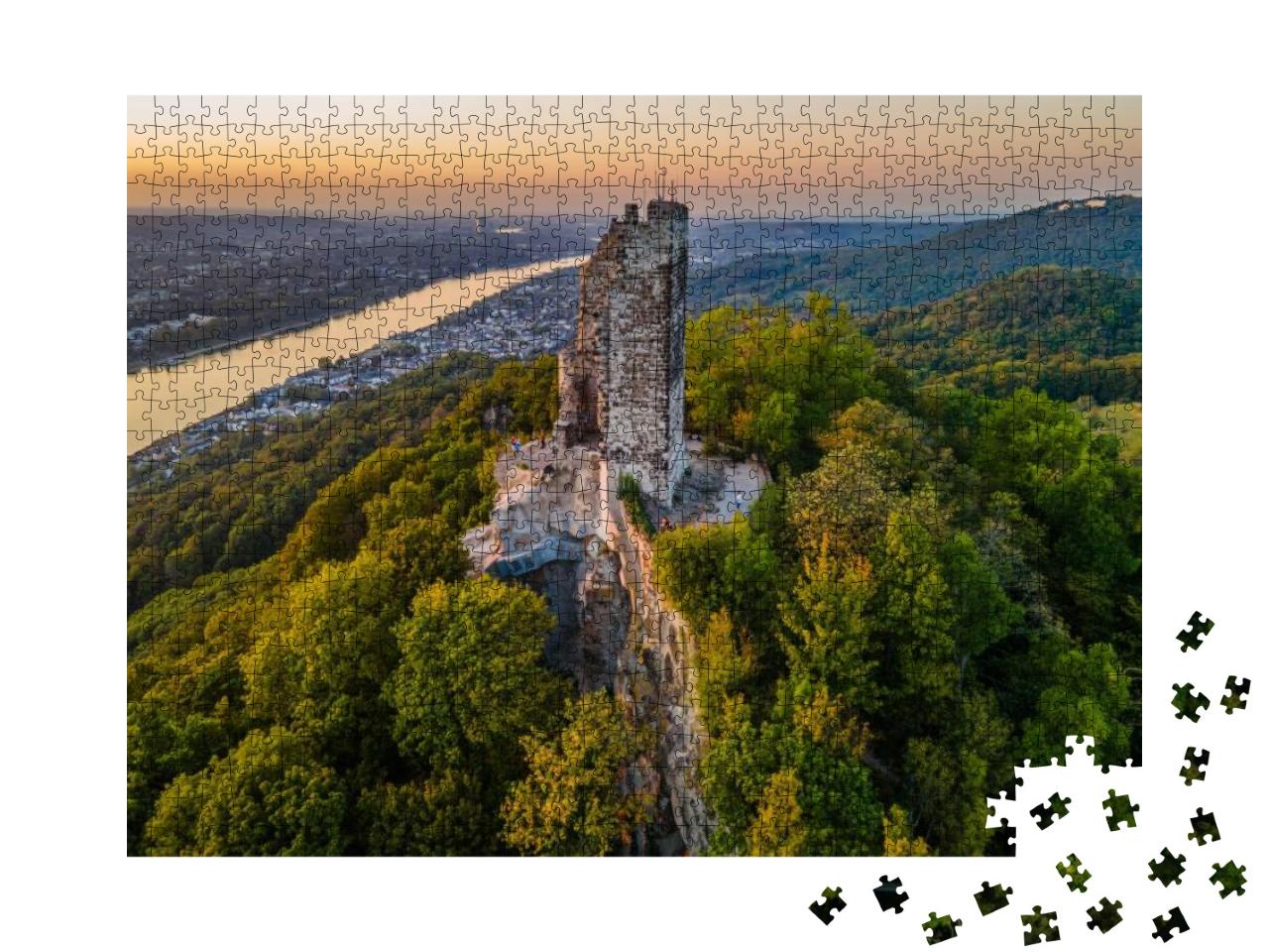 Puzzle 1000 Teile „Drachenfels am Rhein bei Bonn“