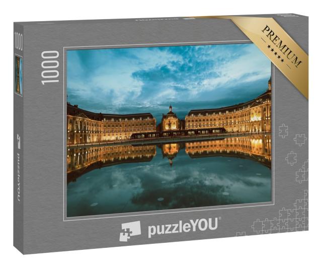 Puzzle 1000 Teile „Place De La Bourse in Bordeaux, Frankreich, UNESCO-Weltkulturerbe“