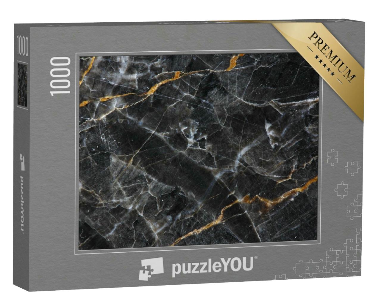 Puzzle 1000 Teile „Dunkelgrauer Marmor“