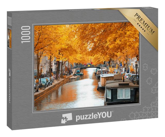 Puzzle 1000 Teile „Amsterdam Herbst, schöne Orte in Europa“