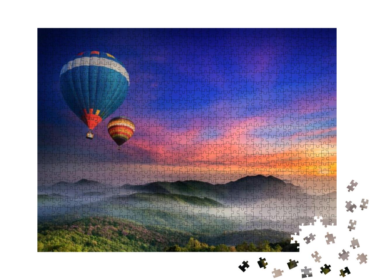 Puzzle 1000 Teile „Sonnenaufgang in der Provinz Chiang Mai, Thailand“