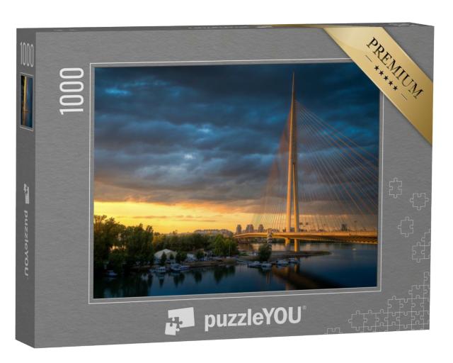 Puzzle 1000 Teile „Hängebrücke in Belgrad - Most na Adi“
