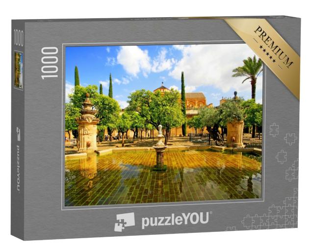 Puzzle 1000 Teile „Brunnen im Innenhof der Mezquita-Kathedralein Córdoba, Andalusien“