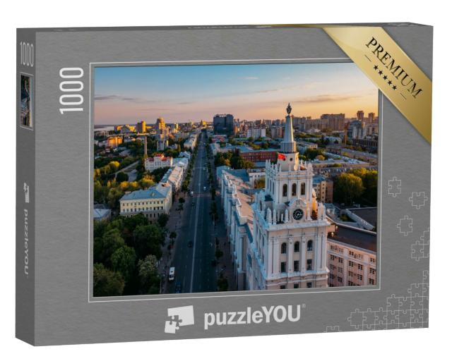 Puzzle 1000 Teile „Abend über Woronesch, Russland“