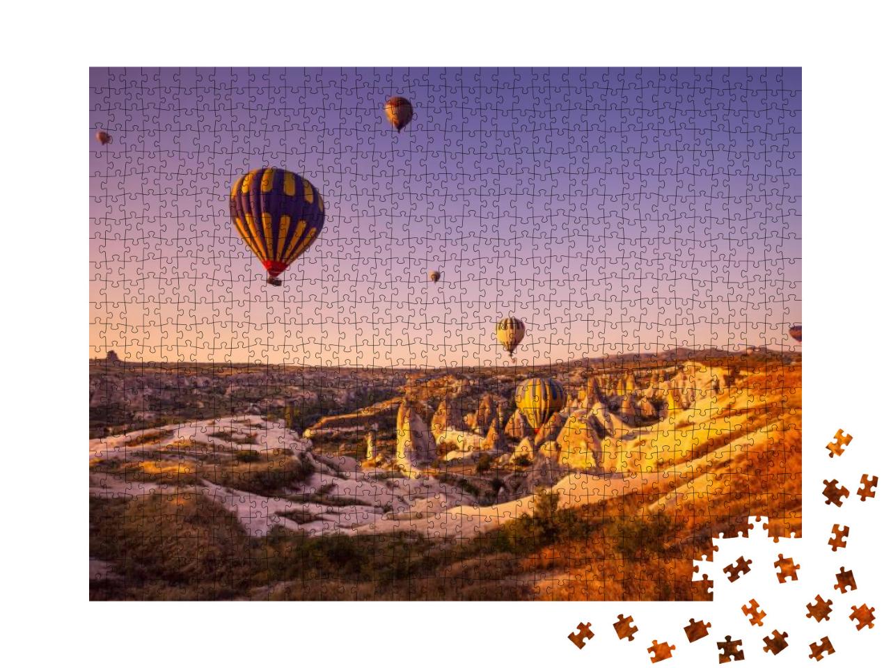 Puzzle 1000 Teile „Heißluftballonfahrt über das spektakuläre Kappadokien“