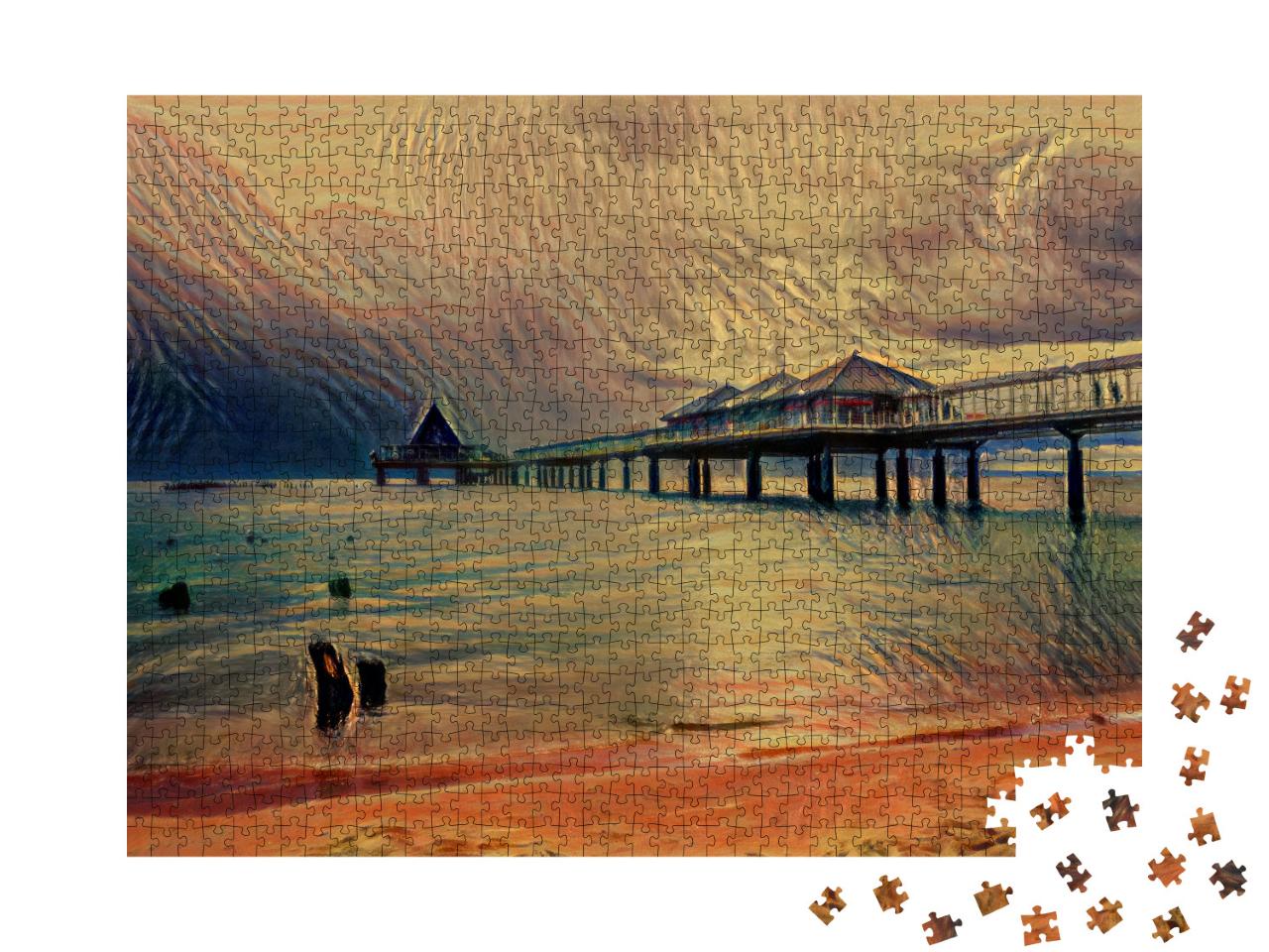 Puzzle 1000 Teile „im Stil von Edvard Munch, Der Schrei - Insel Usedom - Puzzle-Kollektion Künstler & Gemälde“