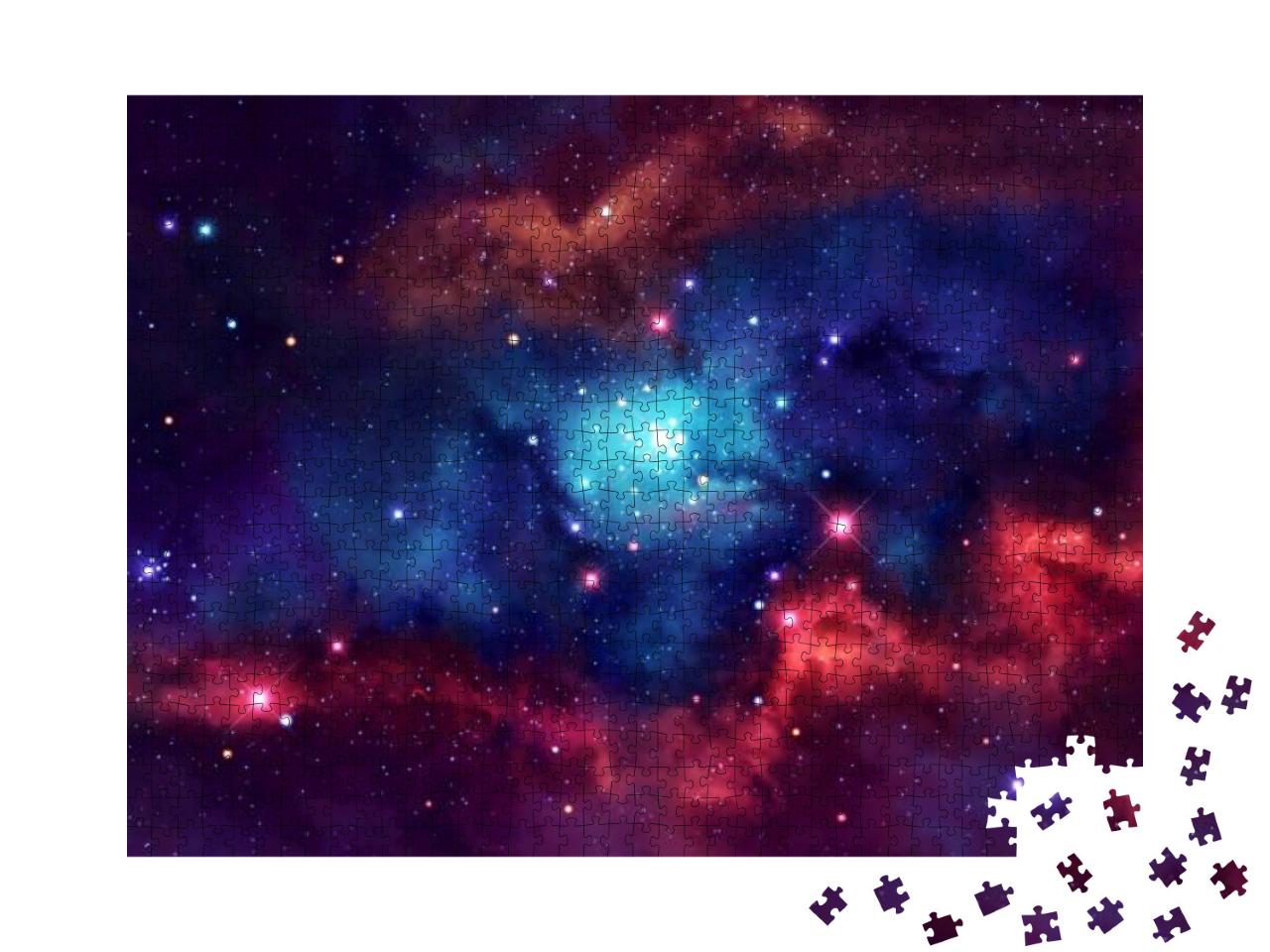 Puzzle 1000 Teile „Beindruckendes Weltall: Universum, Galaxie, Sterne, Nebel“