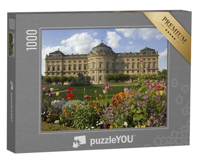 Puzzle 1000 Teile „Gebäude der Würzburger Residenz und Garten“