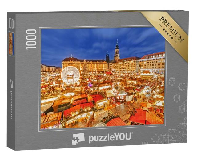 Puzzle 1000 Teile „Weihnachtsmarkt in Dresden, Deutschland“