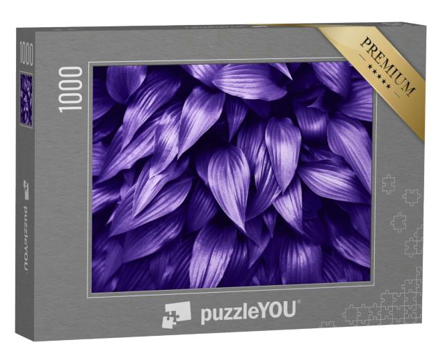 Puzzle 1000 Teile „Im UV-Licht wirken grüne Blätter intensiv violett“