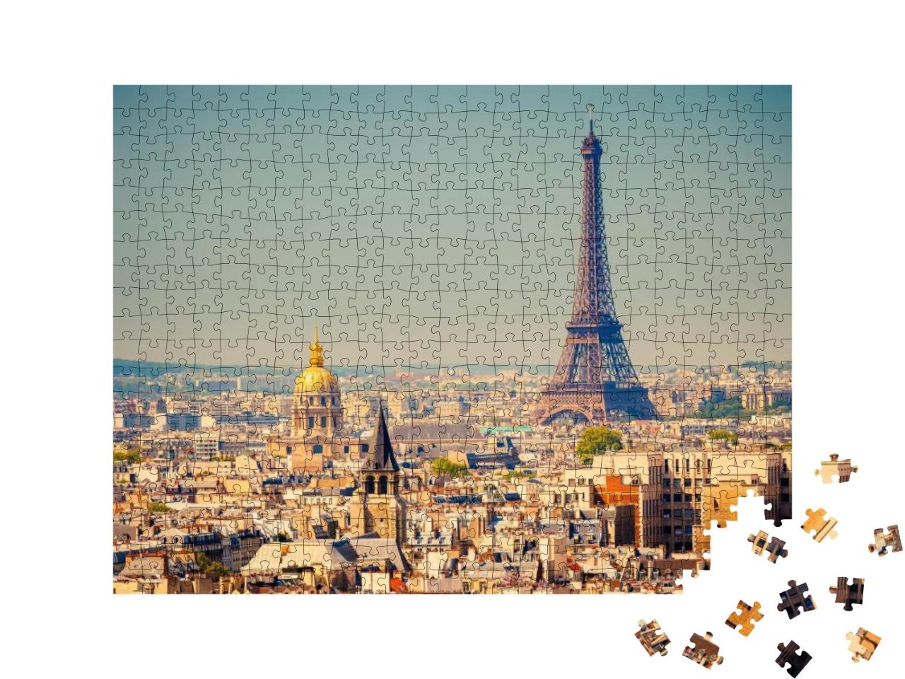 Puzzle 500 Teile „Blick auf den Eiffelturm, Paris, Frankreich“