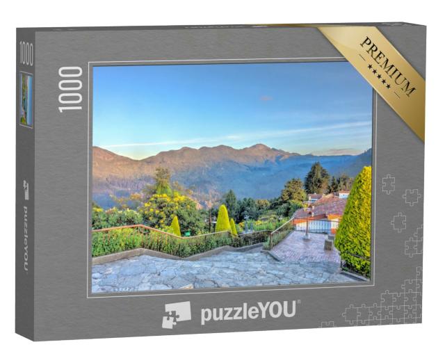 Puzzle 1000 Teile „Bogota bei Sonnenaufgang von Monserrate aus gesehen“