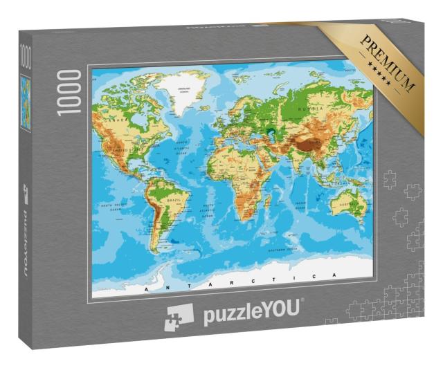 Puzzle 1000 Teile „Physikalische Weltkarte“