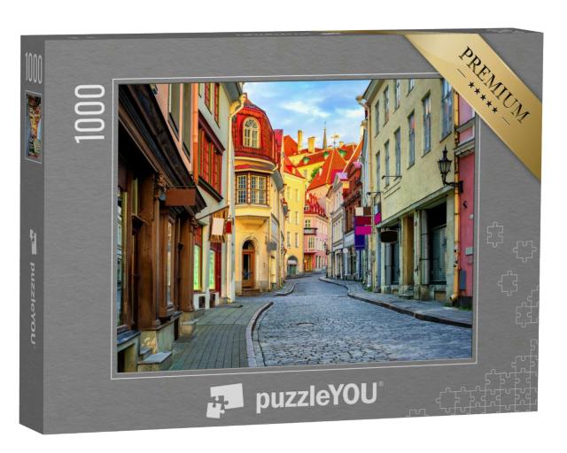 Puzzle 1000 Teile „Gasse in der Altstadt von Tallinn, Estland“