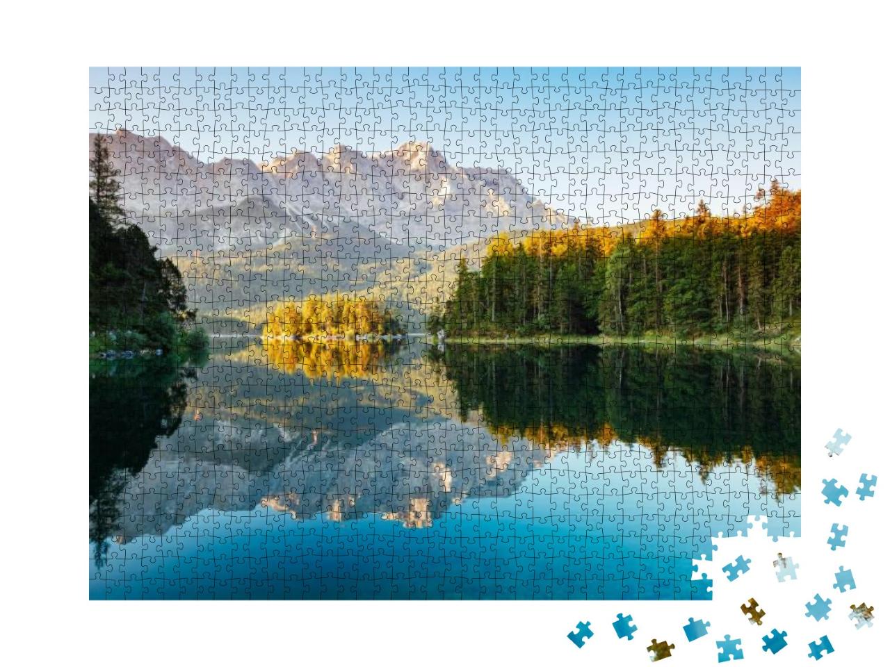 Puzzle 1000 Teile „Landschaftlich reizvolle Umgebung in der Nähe des berühmten Eibsees“