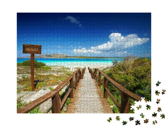 Puzzle 1000 Teile „Strand La Pelosa Stintino, Insel Sardinien“